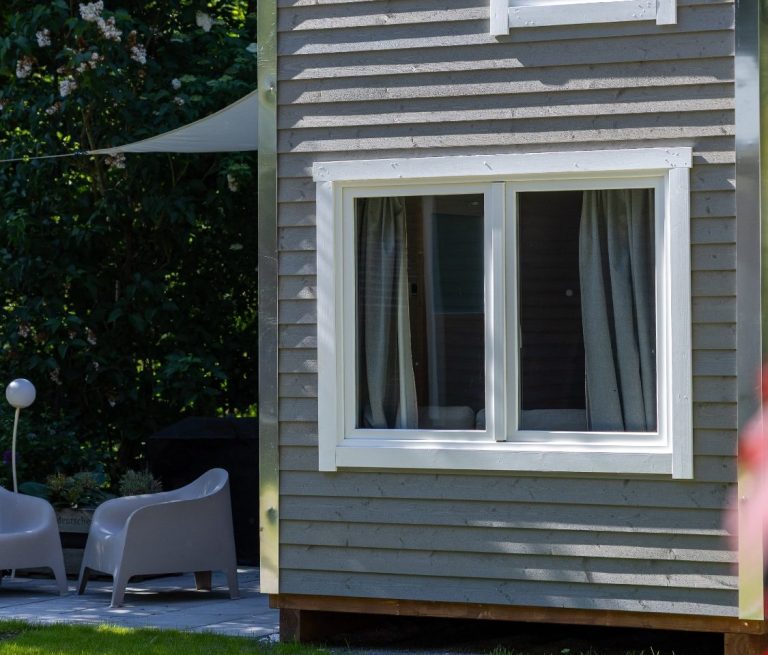 Mandelblüteb Lodge Tiny Haus für 4 Personen auf dem Campingplatz Wappenschmiede